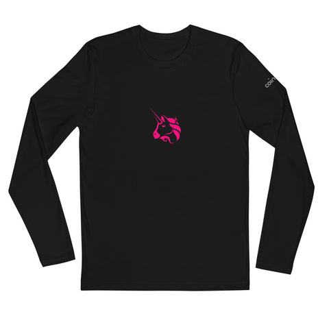 Uniswap Long Sleeve Fitted Crew | CoinStyle