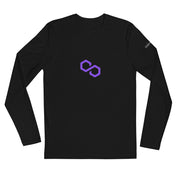 Polygon Long Sleeve Fitted Crew | CoinStyle