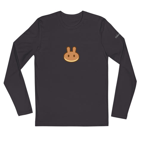 Pancakeswap Long Sleeve Fitted Crew | CoinStyle