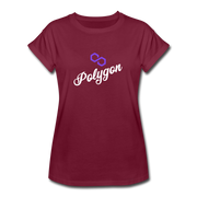 Polygon Swerve Women's Relaxed Fit - burgundy