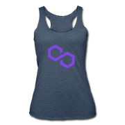 Polygon Women’s Tri-Blend Racerback Tank - heather navy
