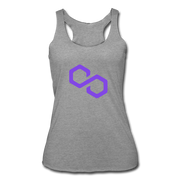 Polygon Women’s Tri-Blend Racerback Tank - heather gray