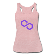 Polygon Women’s Tri-Blend Racerback Tank - heather dusty rose