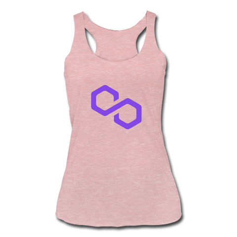 Polygon Women’s Tri-Blend Racerback Tank - heather dusty rose