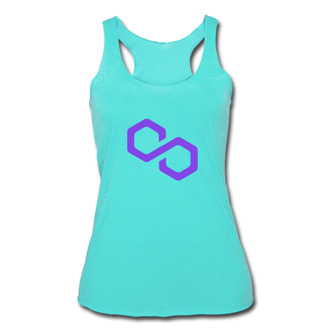 Polygon Women’s Tri-Blend Racerback Tank - turquoise