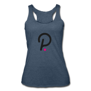 Polkadot Women’s Tri-Blend Racerback Tank - heather navy