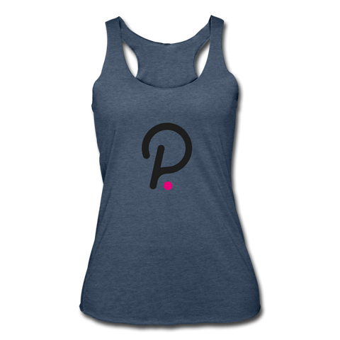 Polkadot Women’s Tri-Blend Racerback Tank - heather navy