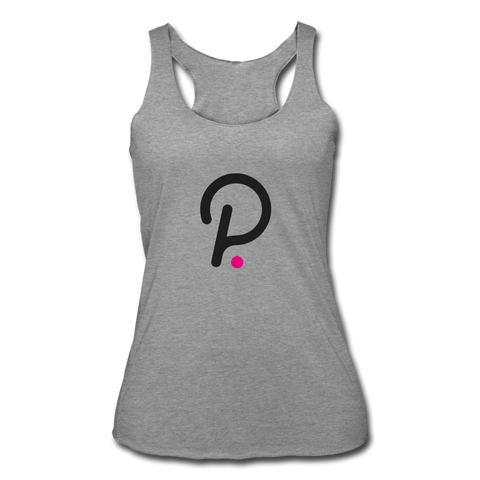 Polkadot Women’s Tri-Blend Racerback Tank - heather gray