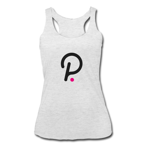 Polkadot Women’s Tri-Blend Racerback Tank - heather white