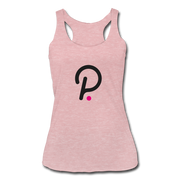 Polkadot Women’s Tri-Blend Racerback Tank - heather dusty rose