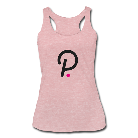 Polkadot Women’s Tri-Blend Racerback Tank - heather dusty rose