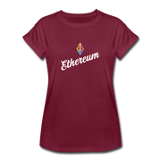 Ethereum Swerve Women's Relaxed Fit - burgundy