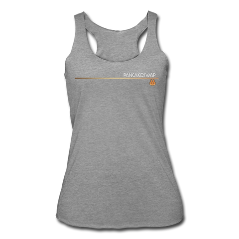 Pankcakeswap Women’s Tri-Blend Racerback Tank - heather gray