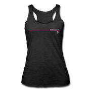 Polkadot Thin Line Women’s Tri-Blend Racerback Tank - heather black
