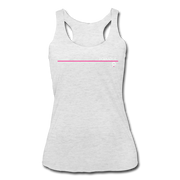 Polkadot Thin Line Women’s Tri-Blend Racerback Tank - heather white