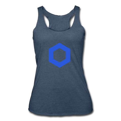 Chainlink Women’s Tri-Blend Racerback Tank - heather navy