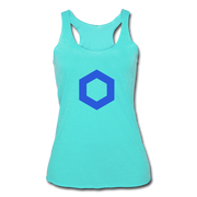 Chainlink Women’s Tri-Blend Racerback Tank - turquoise