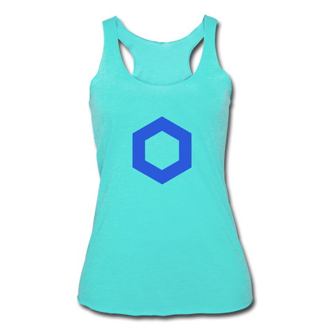 Chainlink Women’s Tri-Blend Racerback Tank - turquoise