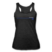 Chainlink Thin Line Women’s Tri-Blend Racerback Tank - heather black