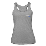 Chainlink Thin Line Women’s Tri-Blend Racerback Tank - heather gray