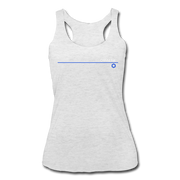 Chainlink Thin Line Women’s Tri-Blend Racerback Tank - heather white
