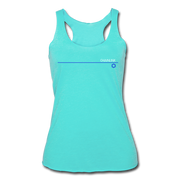 Chainlink Thin Line Women’s Tri-Blend Racerback Tank - turquoise