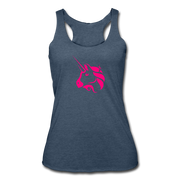 Uniswap Women’s Tri-Blend Racerback Tank - heather navy