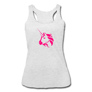 Uniswap Women’s Tri-Blend Racerback Tank - heather white