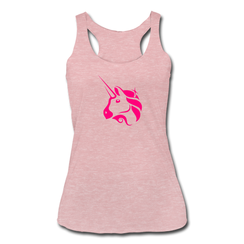 Uniswap Women’s Tri-Blend Racerback Tank - heather dusty rose
