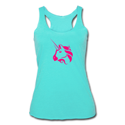 Uniswap Women’s Tri-Blend Racerback Tank - turquoise