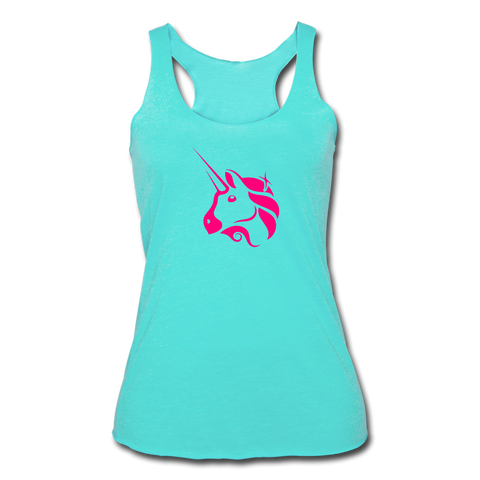 Uniswap Women’s Tri-Blend Racerback Tank - turquoise