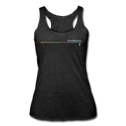 Ethereum Thin Line Women’s Tri-Blend Racerback Tank - heather black