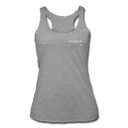 Ethereum Thin Line Women’s Tri-Blend Racerback Tank - heather gray