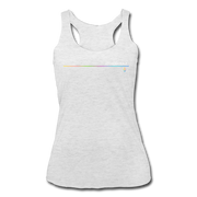Ethereum Thin Line Women’s Tri-Blend Racerback Tank - heather white