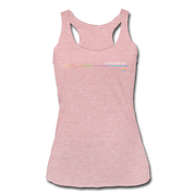 Ethereum Thin Line Women’s Tri-Blend Racerback Tank - heather dusty rose