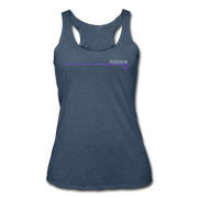 Polygon Thin Line Women’s Tri-Blend Racerback Tank - heather navy