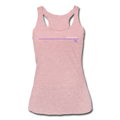 Polygon Thin Line Women’s Tri-Blend Racerback Tank - heather dusty rose