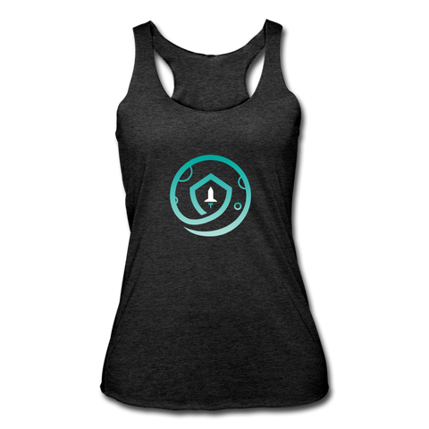 Safemoon Women’s Tri-Blend Racerback Tank - heather black