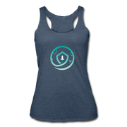 Safemoon Women’s Tri-Blend Racerback Tank - heather navy