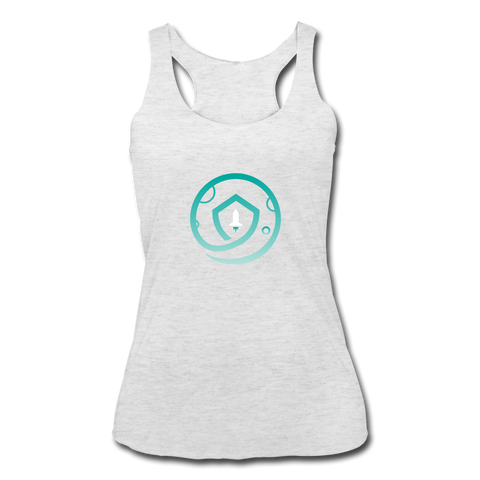 Safemoon Women’s Tri-Blend Racerback Tank - heather white