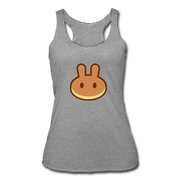 Pancakeswap Women’s Tri-Blend Racerback Tank - heather gray