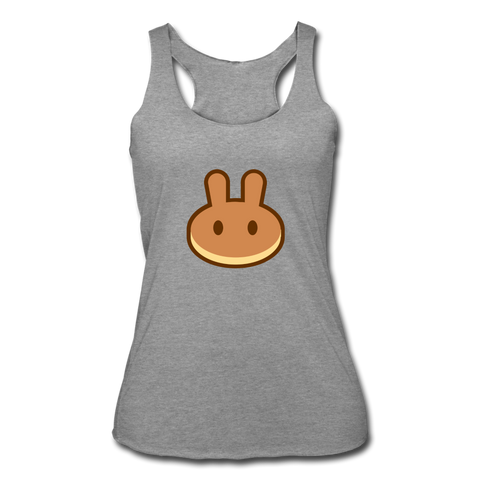 Pancakeswap Women’s Tri-Blend Racerback Tank - heather gray