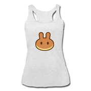 Pancakeswap Women’s Tri-Blend Racerback Tank - heather white
