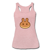 Pancakeswap Women’s Tri-Blend Racerback Tank - heather dusty rose