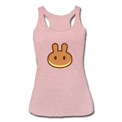 Pancakeswap Women’s Tri-Blend Racerback Tank - heather dusty rose