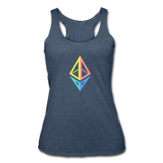 Ethereum Women’s Tri-Blend Racerback Tank - heather navy
