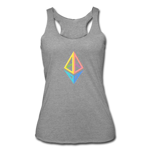 Ethereum Women’s Tri-Blend Racerback Tank - heather gray