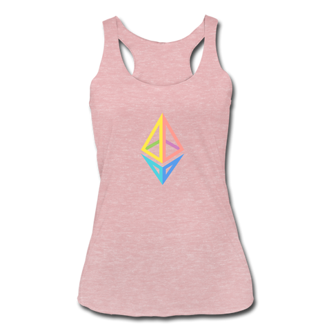 Ethereum Women’s Tri-Blend Racerback Tank - heather dusty rose