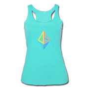 Ethereum Women’s Tri-Blend Racerback Tank - turquoise