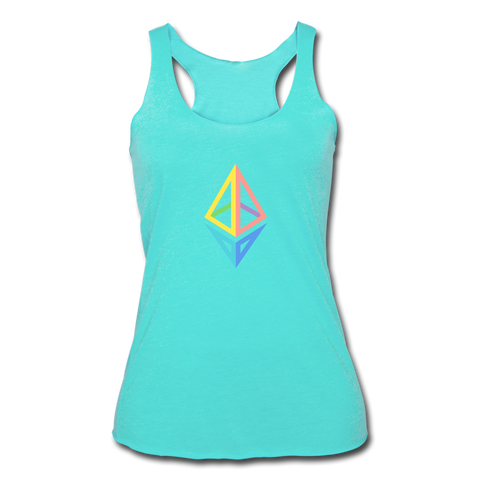 Ethereum Women’s Tri-Blend Racerback Tank - turquoise